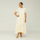 Solid Color Short Sleeve Loose Knit Maxi Dress GRNH-28302
