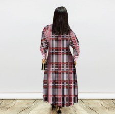 Plus Size Print Long Sleeve Knit Coat GRNH-8078