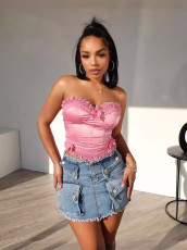 Fashion Slim Denim Short Skirt YMEF-51070