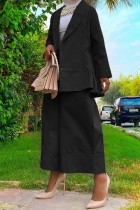Suit Collar Coat High Waisted Loose Pants Set BGN-310
