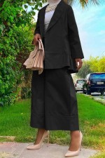 Suit Collar Coat High Waisted Loose Pants Set BGN-310