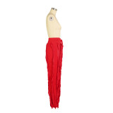 Solid Color Tassel Slim Pant AIL-225
