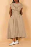 Solid Sleeveless Loose Maxi Dress BGN-302