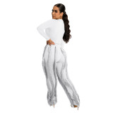 Solid Color Tassel Slim Pant AIL-225