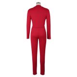 Fashion Hot Drill Long Sleeve Sport 2 Piece Pants Set AIL-260