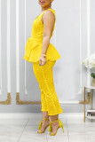 Solid Color Embroidered Tie Up Two Piece Set BGN-300
