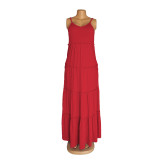 Solid Color Sing Loose Cake Dress AIL-211