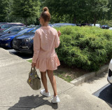 Fashion Long Sleeve Loose Shirt Dress AIL-186