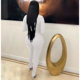 Fashion Hot Drill Long Sleeve Sport 2 Piece Pants Set AIL-260
