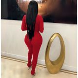 Fashion Hot Drill Long Sleeve Sport 2 Piece Pants Set AIL-260