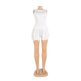 Sleeveless Vest And Tassel Shorts Two Piece Set AIL-236