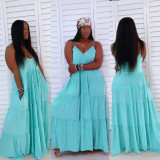 Solid Color Sing Loose Cake Dress AIL-211
