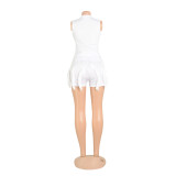 Sleeveless Vest And Tassel Shorts Two Piece Set AIL-236
