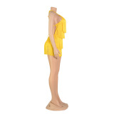 Sexy Tassel Halter Backless Romper AIL-202