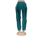 Solid Color Tassel Slim Pant AIL-225