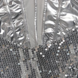 Beaded Mesh See-through Splicing Mini Dress NY-3120