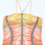 Sexy Hot Drill Sling Mini Dress CYA-900963