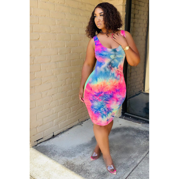 Gradient Vest Midi Dress ME-547
