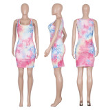 Gradient Vest Midi Dress ME-547