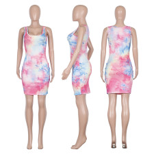 Gradient Vest Midi Dress ME-547