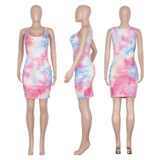 Gradient Vest Midi Dress ME-547