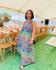 Casual Sleeveless Print Maxi Dress OLYF-6143