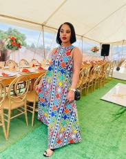 Casual Sleeveless Print Maxi Dress OLYF-6143