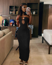 Sexy Hollow Out Backless Sexy Maxi Dress LSL-6525