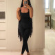 Casual Solid Color Tank Tops Two Piece Pants Set YD-008
