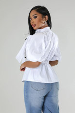 Casual Loose Tie Up Shirt XHXF-8691