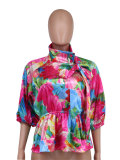 Casual Loose Tie Up Shirt XHXF-8691