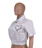 Short Sleeve Hot Drill Short Shirt XHXF-961