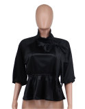 Casual Loose Tie Up Shirt XHXF-8691