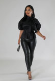Casual Loose Tie Up Shirt XHXF-8691