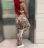Camouflage Sexy Loose Casual Zipper Pants GSMJ-6949