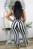 Deep V Neck Halter Belt Backless Jumpsuit SMD-24007