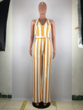 Deep V Neck Halter Belt Backless Jumpsuit SMD-24007