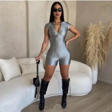 Sexy Zipper Tight Romper YMT-6405