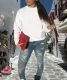 Casual Long Sleeve Solid ColorTop YMT-6388