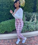 Fashion Plaid Stripe Slim Pants BGN-106
