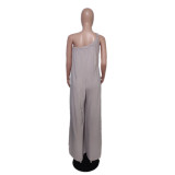 Sexy Slash Shoulder Sling Loose Jumpsuit QYXZ-9911