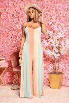 Multicolor Print Sim Sling Maxi Dress QYXZ-9912