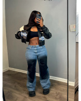 Fashion Loose Straight Jeans QXTF-8302