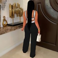 Casual Wrap Chest Sling Jumpsuit Two Piece Set YS-2401