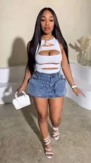 Sexy Slim Denim Skirt CM-8707