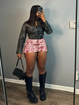 Printed Drawstring Sport Casual Skirt QXTF-8305