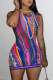 Sleeveless Print Mini Dress GBGF-23005