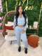 Solid Color Long Sleeve Three Piece Pants Set GBGF-23019