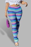 Fashion Stripe Print Knits Pants GBGF-2320