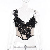 Sexy Slim Lace Irregular Vest FL-23718